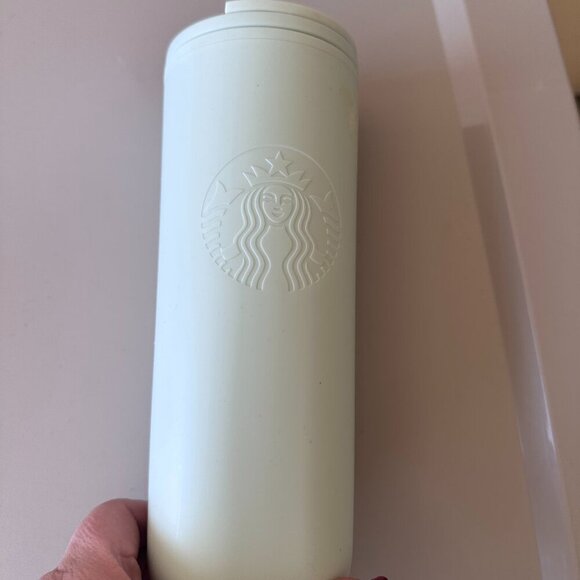 STARBUCKS 2023 Matte Mint Light Green Core Triangle Water bottle - Picture 1 of 2